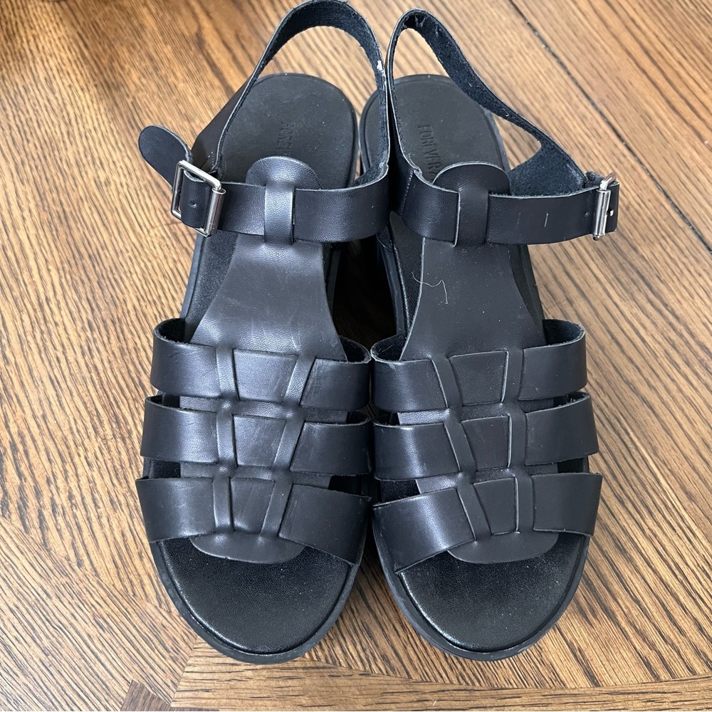 Cage style platform sandals